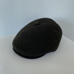 Wool five-blade hat BLACK...