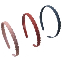 Pastel rubber headband in a...