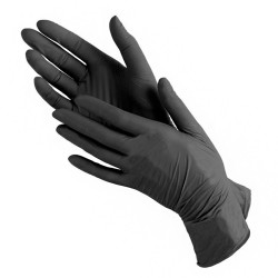 Нитриловые чёрные перчатки...