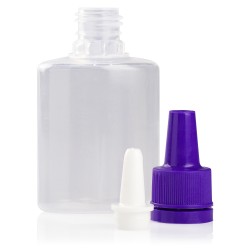 33 ml bottle with purple...