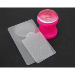 Colored silicone stamp with...