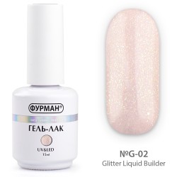 Liquid gel with glitter...