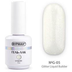 Liquid gel with glitter...