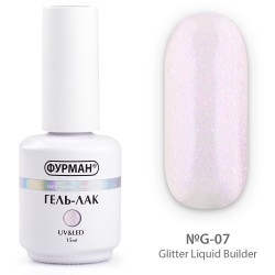 Liquid gel with glitter...