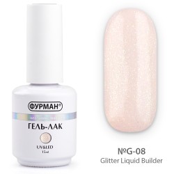 Liquid gel with glitter...