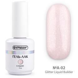 Liquid gel with glitter...