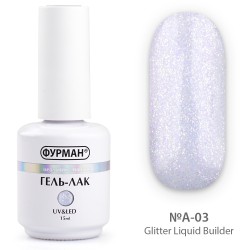 Liquid gel with glitter...