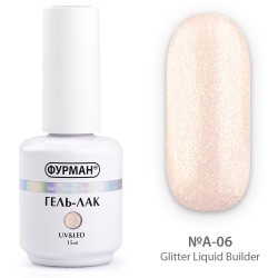 Liquid gel with glitter...