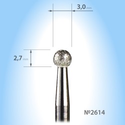 Алмазна куляста фреза 3 мм...