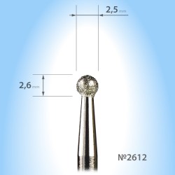 Алмазна куляста фреза 2.5...