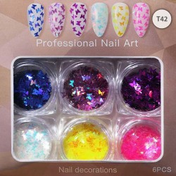 Set of 6 different nail...