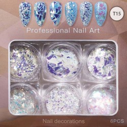 Set of 6 different nail...