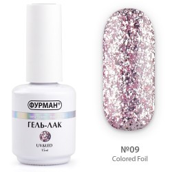 Colored foil gel polish...