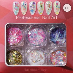 Set of 6 different nail...