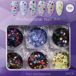 Set of 6 different nail...