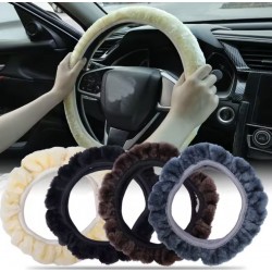Gray fur steering wheel...
