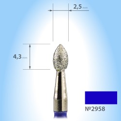 Diamond flame-shaped burr...