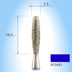 Diamond flame-shaped burr...