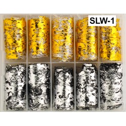 Gold leaf on mesh...